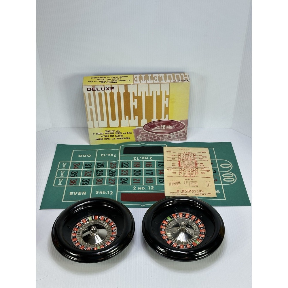 2 Vintage Roulette Wheel Game One Is E.S. Lowe 8" One Is H. Barron Co No Ball
